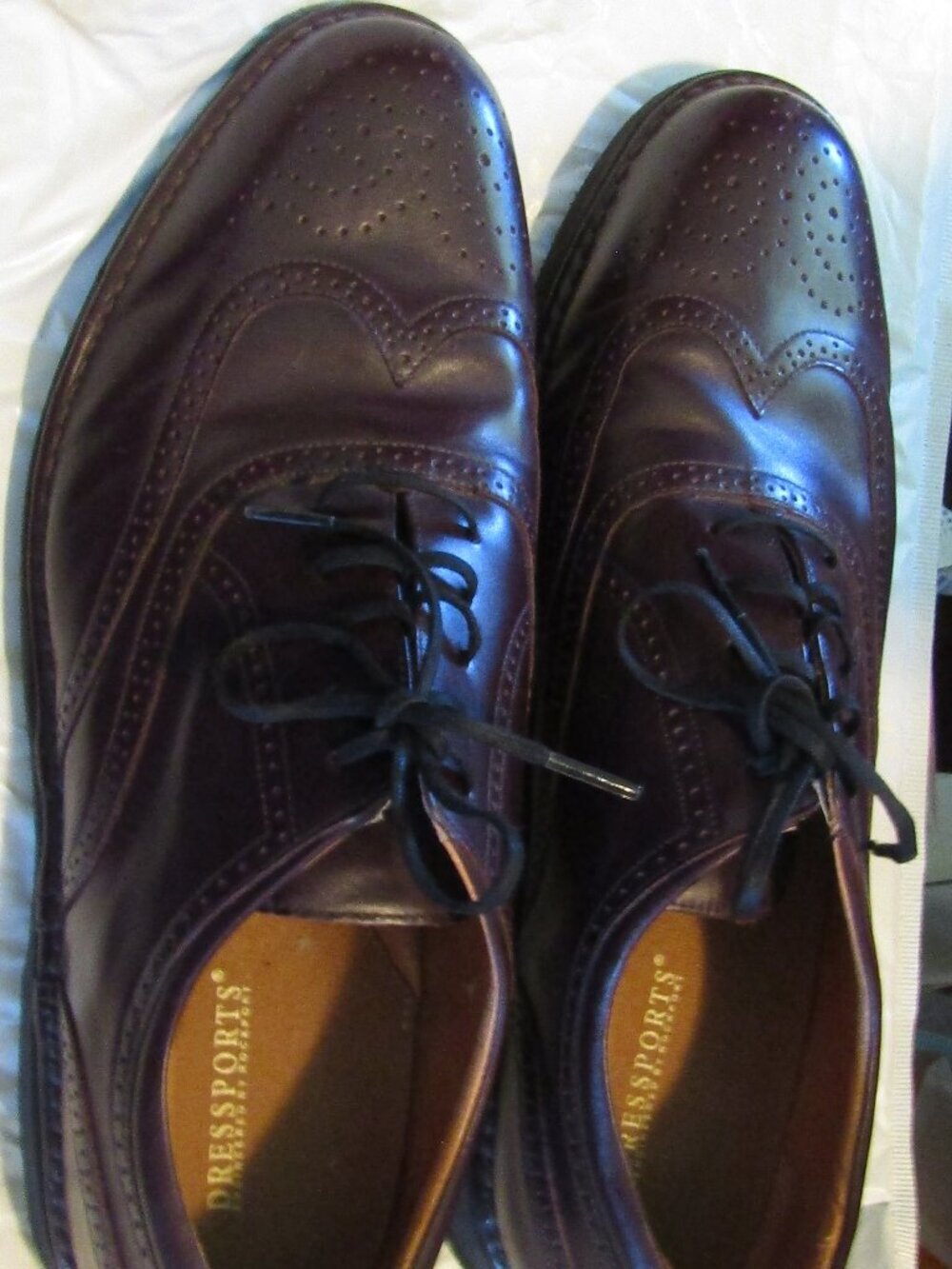 DressSports Rockport Vibram Leather Wingtip Oxford Shoes Men's 13M DARK BROWN